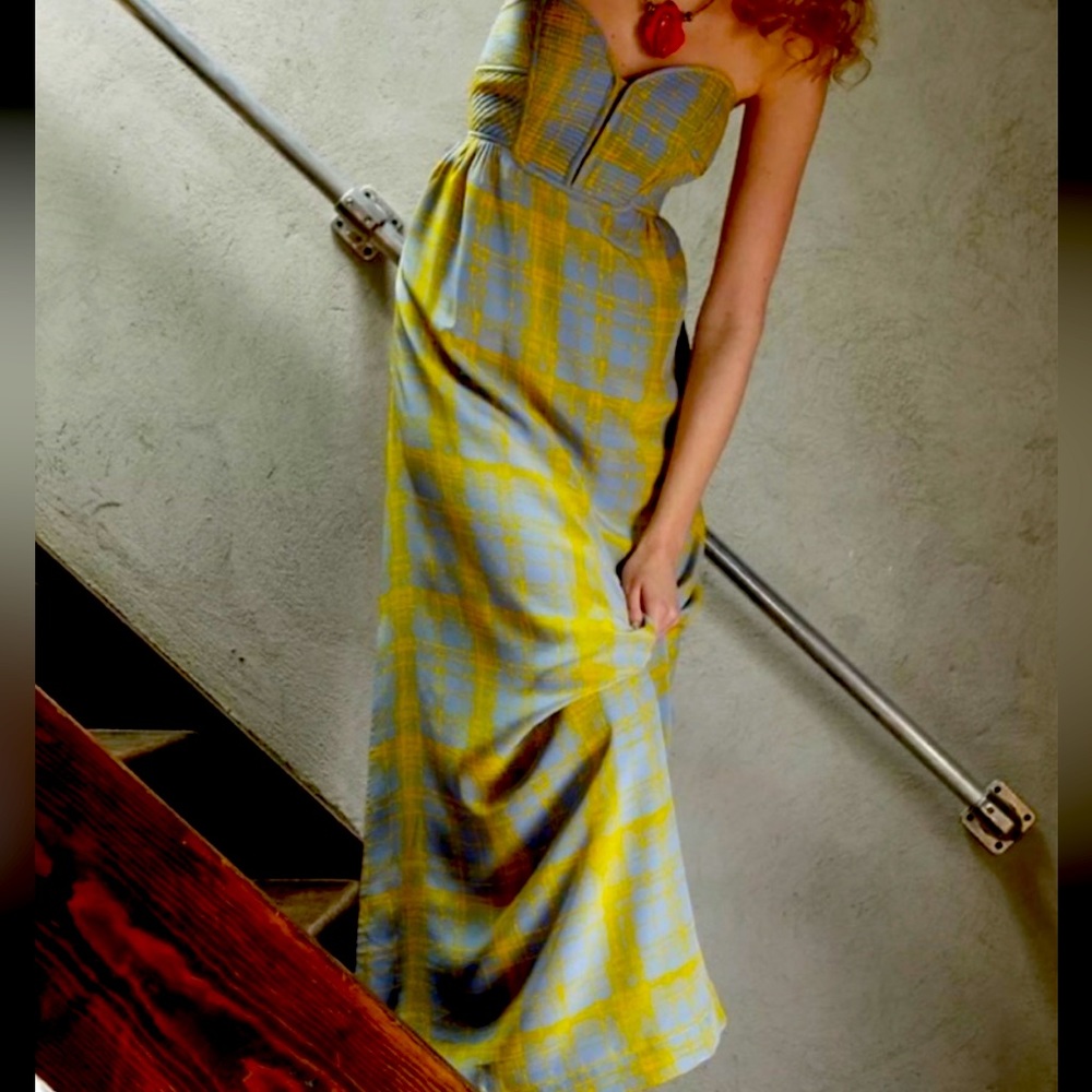 Anthropology, Maple Quilted Pastiche Maxi Dress. Excellent condition